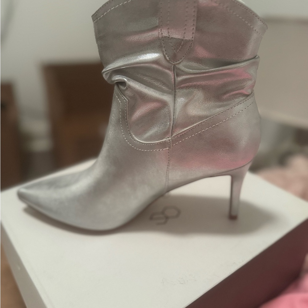 Silver Women's Ankle Boots